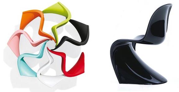 Sedia Vitra Panton Chair, Stampata in un pezzo unico, la scocca della Panton Chair è in polipropilene colorato stampata a iniezione.